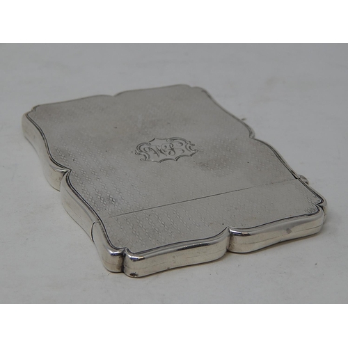 203 - Nathaniel Mills: Victorian Silver Card Case, Hallmarked Birmingham 1843. Height 10cm