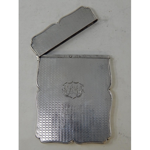 203 - Nathaniel Mills: Victorian Silver Card Case, Hallmarked Birmingham 1843. Height 10cm