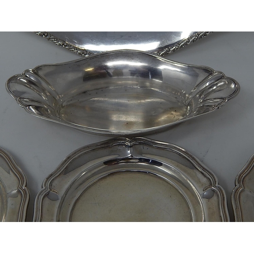 204 - German Hallmarked Silver Bon Bon Dishes together with a set of 6 Coasters. All Hallmarked with the C... 