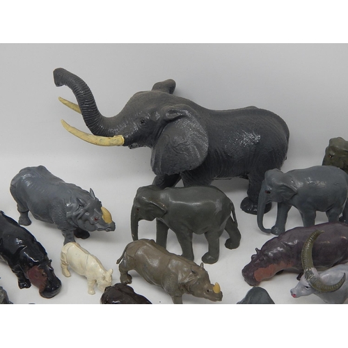 810 - Large quantity of Britains & Other Makes of metal zoo animals.