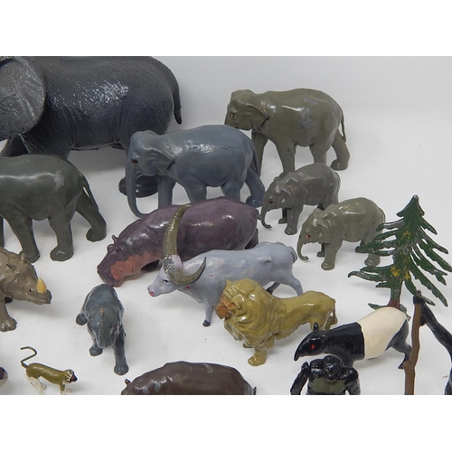 810 - Large quantity of Britains & Other Makes of metal zoo animals.