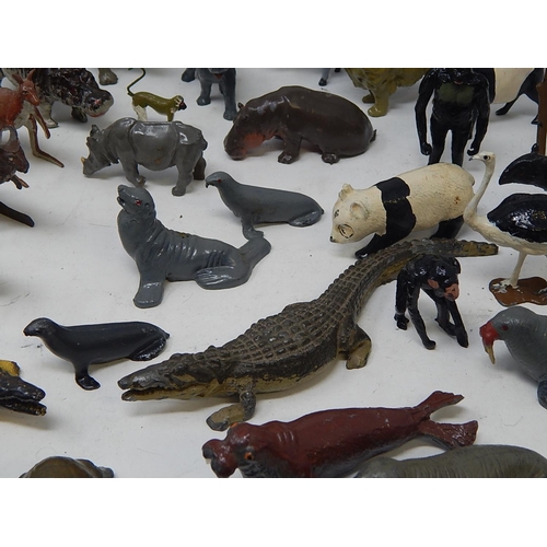 810 - Large quantity of Britains & Other Makes of metal zoo animals.