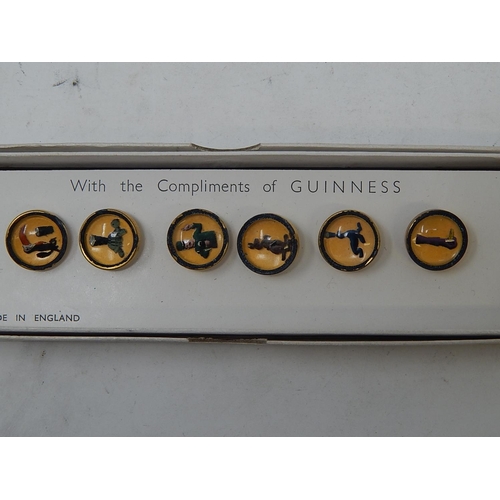 816 - Full Set of Wills's Capstan Dominoes together with a set of Guinness buttons & a piece of WW Trench ... 