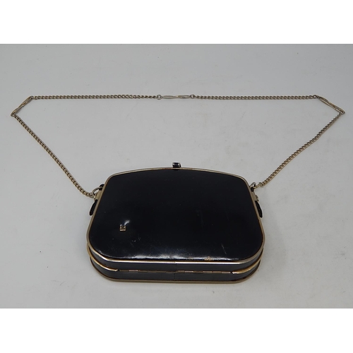 817 - Joseph Louis Clutch Bag with Clasp Fastening & Chain Strap. Measuring 19cm wide x 13cm high.