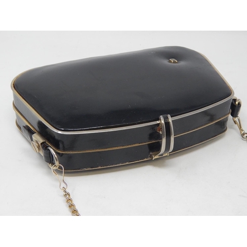 817 - Joseph Louis Clutch Bag with Clasp Fastening & Chain Strap. Measuring 19cm wide x 13cm high.