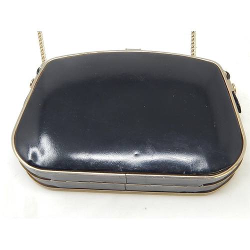 817 - Joseph Louis Clutch Bag with Clasp Fastening & Chain Strap. Measuring 19cm wide x 13cm high.