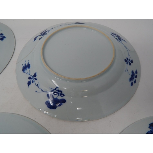 477 - Five Antique Chinese Plates: 22.5cm diameter