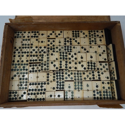 830 - Full Set of Early 20th Century Bone Dominoes