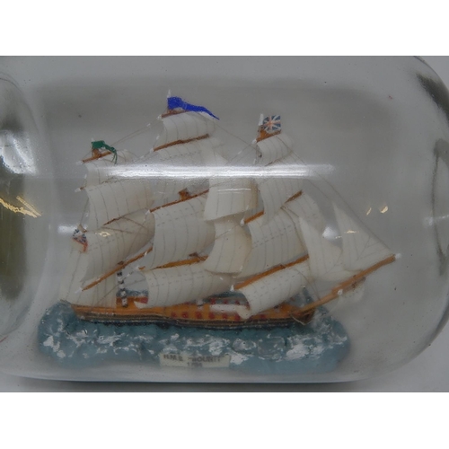 833 - Early 20th century Model of a Ship Within a Demi John Bottle.