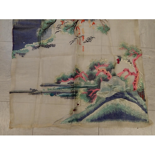 854 - Oriental Silk Picture, possibly Chinese