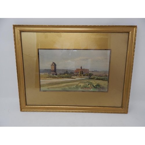 502 - 19th Century Watercolour of a Landscape. Monogrammed Signature.