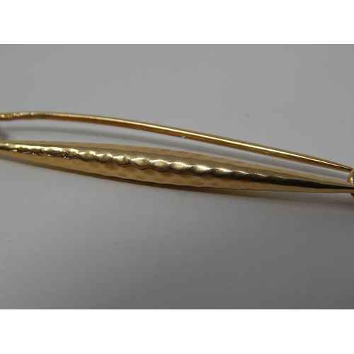 2 - 9ct Gold Brooch, Length 5cm