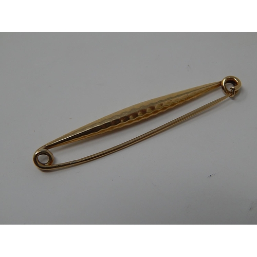 2 - 9ct Gold Brooch, Length 5cm