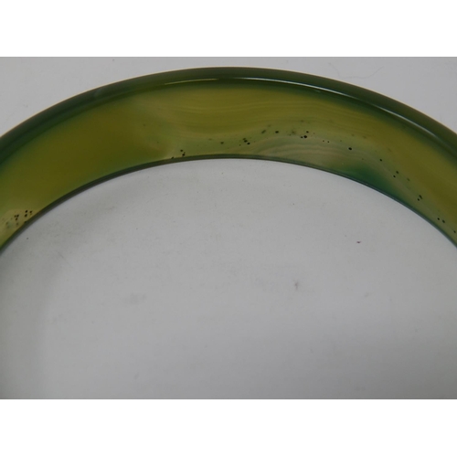 6 - Jade Bangle. Inner diameter 6.5cm