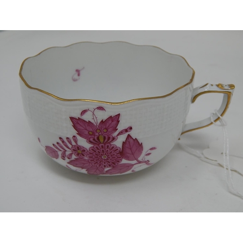 306 - Herend: Trio: Cup, Saucer, Plate.