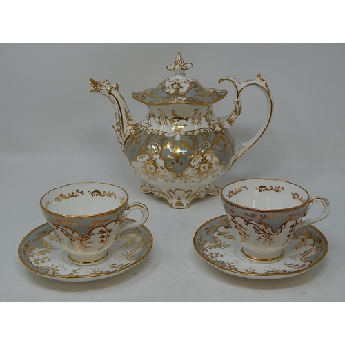 310 - Ridgways: Teapot, 2 x Cups & Saucers