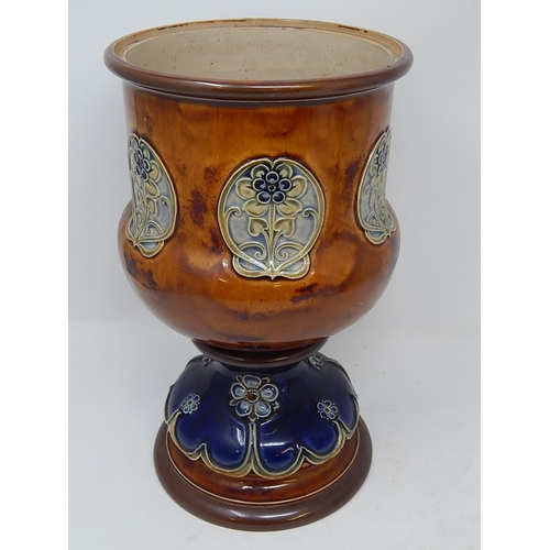 313 - Royal Doulton Vase together with a Large Royal Doulton Pot A/F