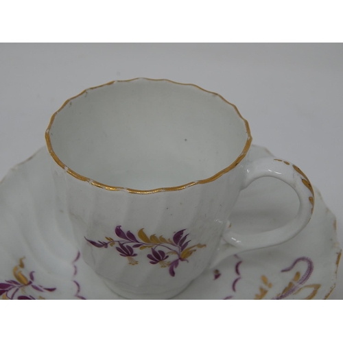 315 - Worcester: Early c.1775 Cup & Saucer