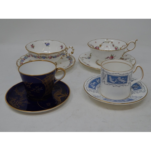 318 - Coalport: Four Cups & Saucers