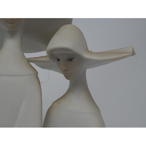 326 - LLadro: Figure of Two Nuns. 32cm high