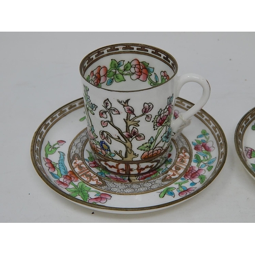 328 - Pair of Coalport Coffee Cans together with a Kutani example.