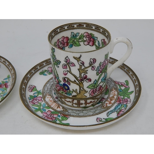 328 - Pair of Coalport Coffee Cans together with a Kutani example.