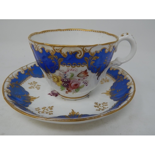 329 - Six Tea Cups & Saucers to Include: Worcester, Samuel Alcock, Crown Staffordshire, Schumann etc