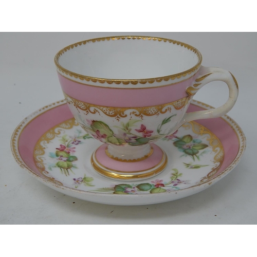 329 - Six Tea Cups & Saucers to Include: Worcester, Samuel Alcock, Crown Staffordshire, Schumann etc