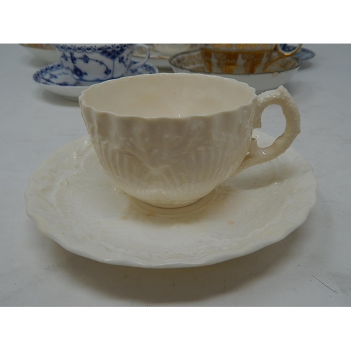 330 - Six Tea Cups & Saucers to Include: Ridgway, Royal Copenhagen, New Hall etc