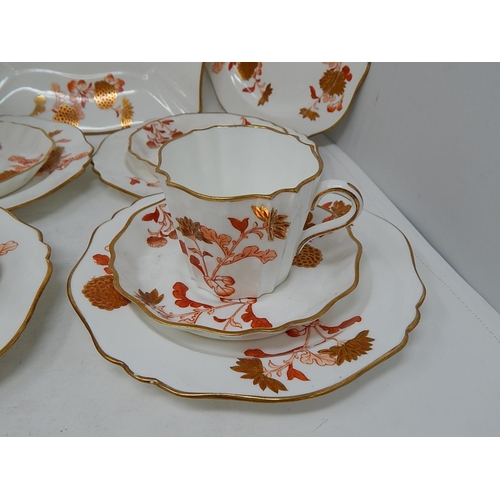 334 - A Quantity of 19th Century Wedgwood Japan Pattern Tea Wares consisting: Four Tea Cups, Eight Saucers... 