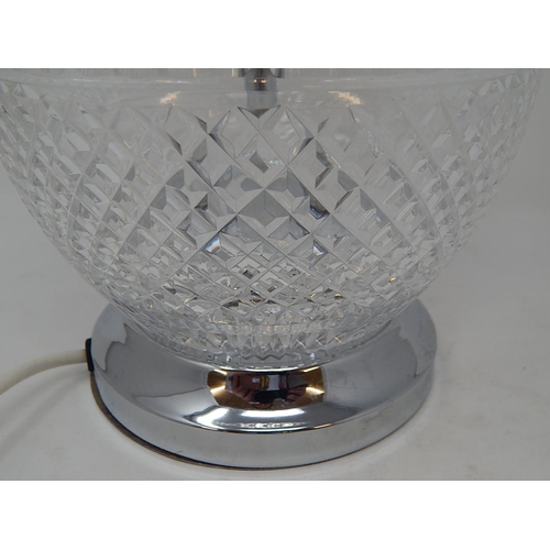 335 - Irish Cut Glass Table Lamp: Tipperary, Height 38cm. As New in Box