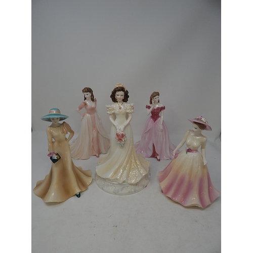 337 - Five Coalport Figurines.