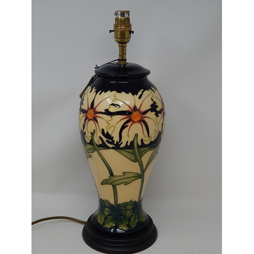 342 - Moorcroft: Table Lamp. Pat tested & Ready to go. Stands 44cm High