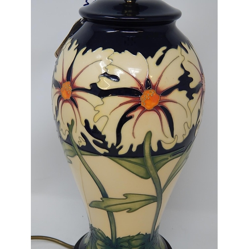 342 - Moorcroft: Table Lamp. Pat tested & Ready to go. Stands 44cm High