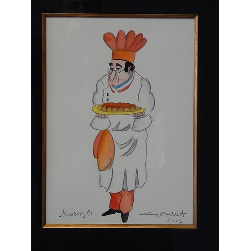 411 - GUY BUFFET b.1943 Original Watercolour 2004: Titled 