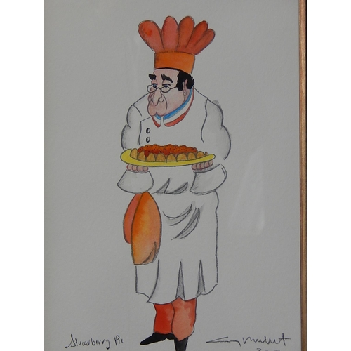 411 - GUY BUFFET b.1943 Original Watercolour 2004: Titled 