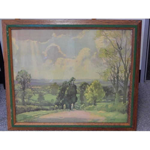 413 - Framed & Glazed Picture after G.H.B Holland 1937 measuring 69cm x 60cm framed together with a framed... 