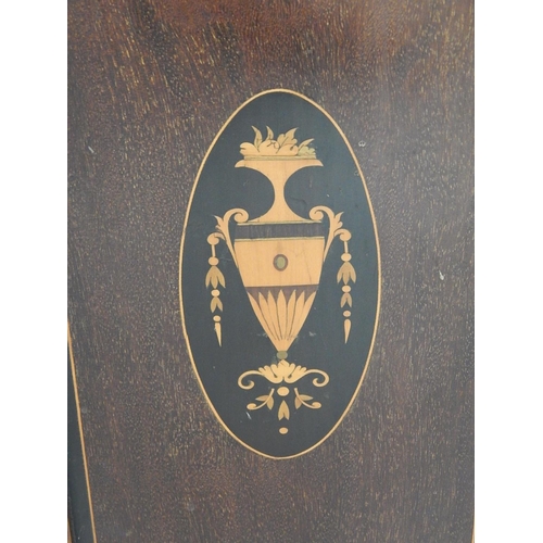 829 - Antique Inlaid Mahogany Pot Cupboard. Measures 78cm high x 36cm wide x 35cm deep