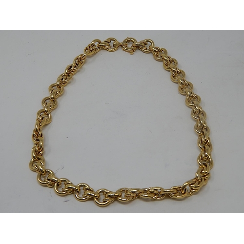 68 - 9ct Gold Hallmarked Necklace. 45g. Length 44cm