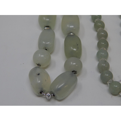 75 - Four Vintage Jade/Hardstone Necklaces