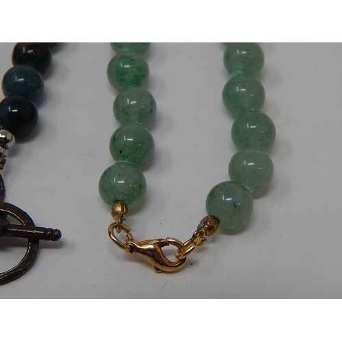 75 - Four Vintage Jade/Hardstone Necklaces