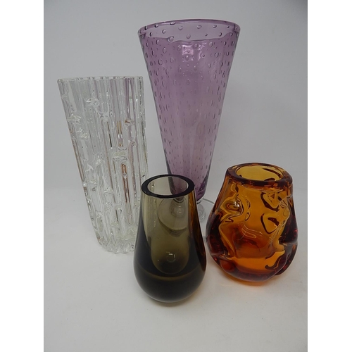 362 - 4 x Studio Glass Vases