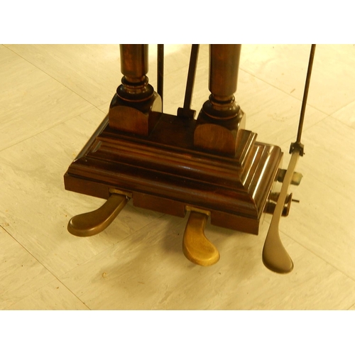 835 - RONISCH: Late 19th Century Ronisch Rosewood Grand Piano with Brass Adornments & Turned Bulbous Legs:... 