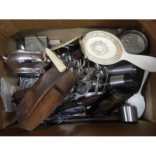 4 - Box of Silver Plated Items, Box of Cutlery etc