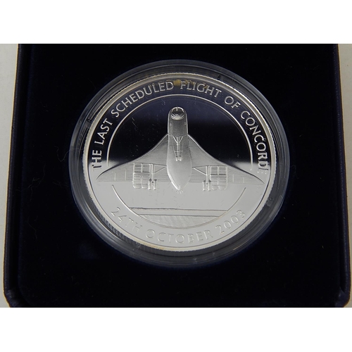 649 - Silver Proof 999/1000: Last Scheduled Flight of Concorde $10 Coin.