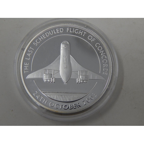 649 - Silver Proof 999/1000: Last Scheduled Flight of Concorde $10 Coin.