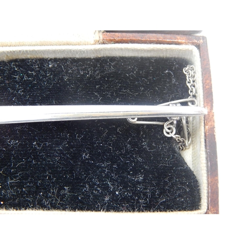 12 - Silver Kilt Pin Formed as a Scottish Sword. Bears strike marks & Initials:  Length 9cm