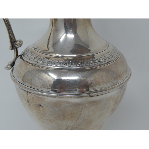 17 - Hallmarked 800 Standard Silver Jug: Height 18cm