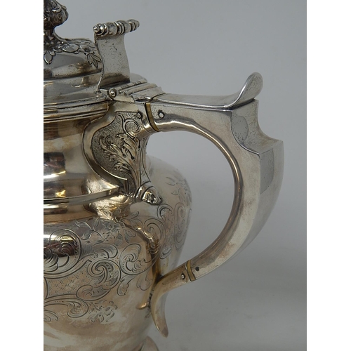 25 - Victorian Scottish Wine Jug with Baccus Mask Spout: Hallmarked Edinburgh 1852 by James Mckay: Height... 