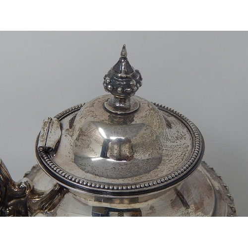 26 - Victorian Silver Coffee Pot: Hallmarked London 1853 by Henry Holland: Height 27cm: Weight 29.58oz (9... 